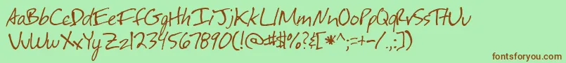festus Font – Brown Fonts on Green Background