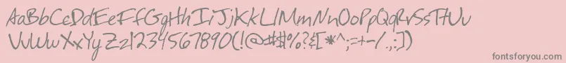 festus Font – Gray Fonts on Pink Background