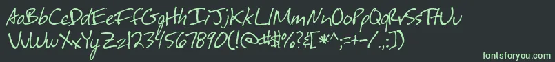 festus Font – Green Fonts on Black Background