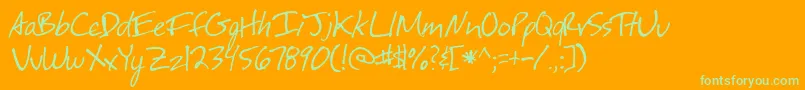festus Font – Green Fonts on Orange Background