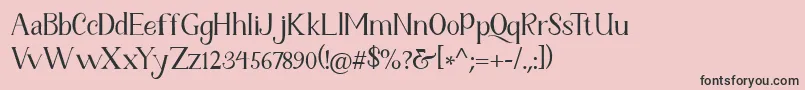 Fetance Reguler Font – Black Fonts on Pink Background