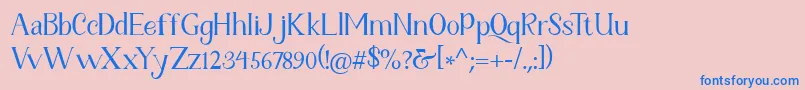 Fetance Reguler Font – Blue Fonts on Pink Background