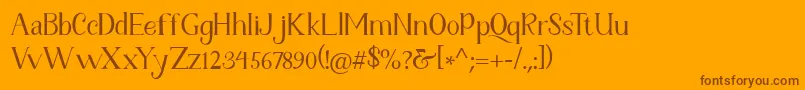 Fetance Reguler Font – Brown Fonts on Orange Background