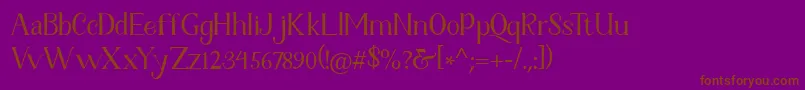 Fetance Reguler Font – Brown Fonts on Purple Background