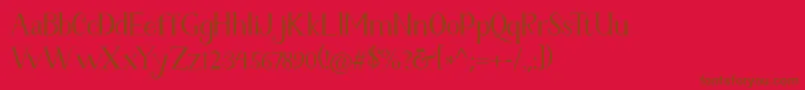 Fetance Reguler Font – Brown Fonts on Red Background