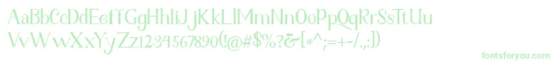 Fetance Reguler Font – Green Fonts on White Background