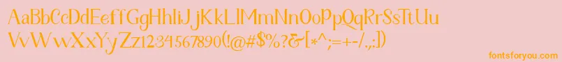 Fetance Reguler Font – Orange Fonts on Pink Background
