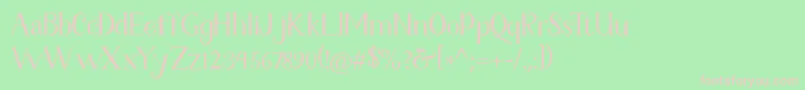 Fetance Reguler Font – Pink Fonts on Green Background