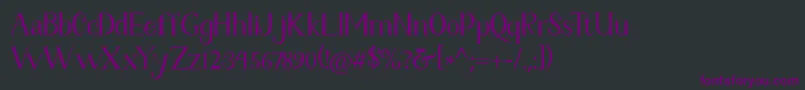 Fetance Reguler Font – Purple Fonts on Black Background