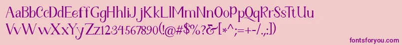 Fetance Reguler Font – Purple Fonts on Pink Background