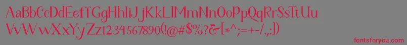 Fetance Reguler Font – Red Fonts on Gray Background