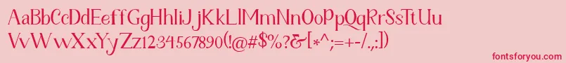 Fetance Reguler Font – Red Fonts on Pink Background