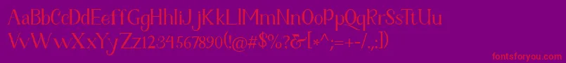 Fetance Reguler Font – Red Fonts on Purple Background