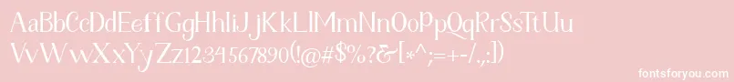 Fetance Reguler Font – White Fonts on Pink Background