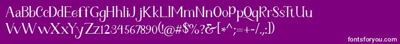 Fetance Reguler Font – White Fonts on Purple Background