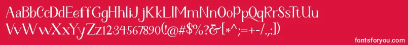 Fetance Reguler Font – White Fonts on Red Background