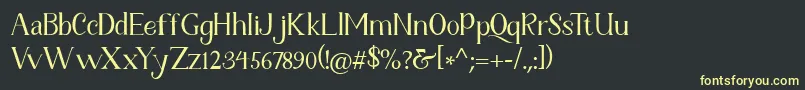 Fetance Reguler Font – Yellow Fonts on Black Background