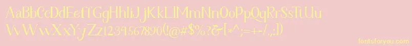 Fetance Reguler Font – Yellow Fonts on Pink Background