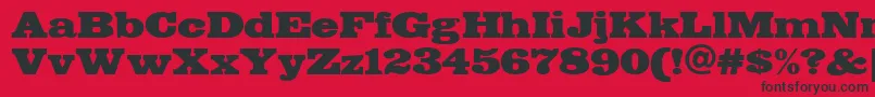 FETTE    Font – Black Fonts on Red Background