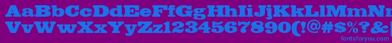 FETTE    Font – Blue Fonts on Purple Background