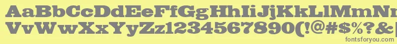 FETTE    Font – Gray Fonts on Yellow Background