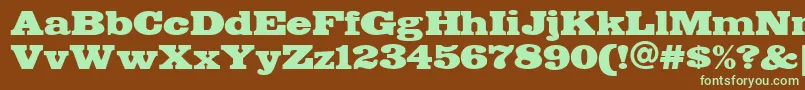 FETTE    Font – Green Fonts on Brown Background