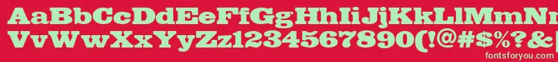 FETTE    Font – Green Fonts on Red Background