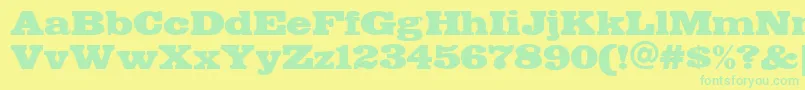 FETTE    Font – Green Fonts on Yellow Background