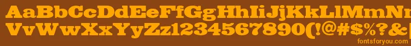 FETTE    Font – Orange Fonts on Brown Background