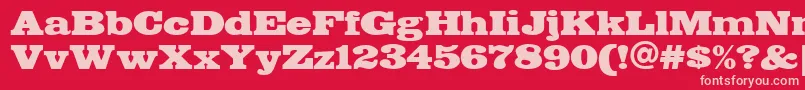 FETTE    Font – Pink Fonts on Red Background