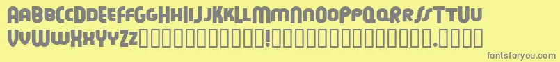 FEUEN   -Schriftart – Graue Schriften auf gelbem Hintergrund