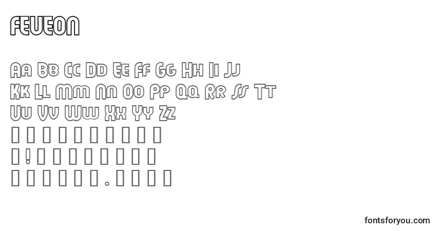 Czcionka FEUEON   (126607) – alfabet, cyfry, specjalne znaki