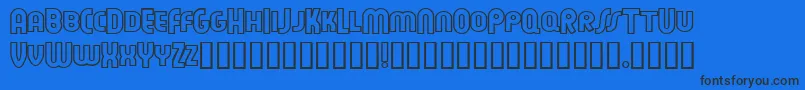 FEUEON   Font – Black Fonts on Blue Background