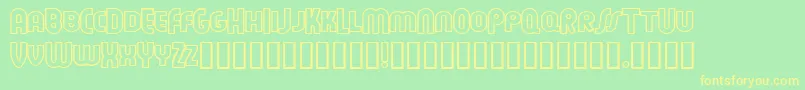 FEUEON   Font – Yellow Fonts on Green Background