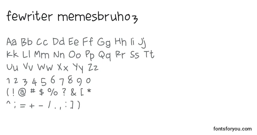 Fuente Fewriter memesbruh03 - alfabeto, números, caracteres especiales