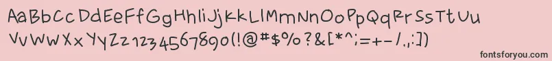 fewriter memesbruh03 Font – Black Fonts on Pink Background