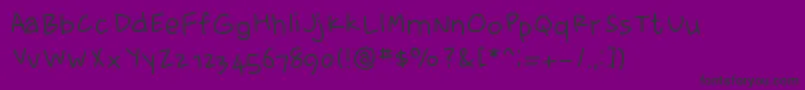 Czcionka fewriter memesbruh03 – czarne czcionki na fioletowym tle