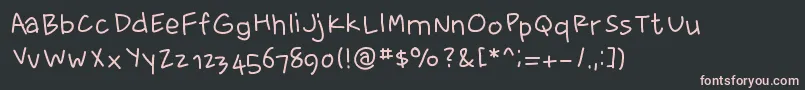 fewriter memesbruh03 Font – Pink Fonts on Black Background