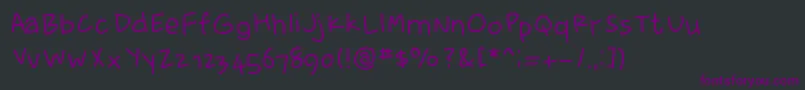 fewriter memesbruh03 Font – Purple Fonts on Black Background