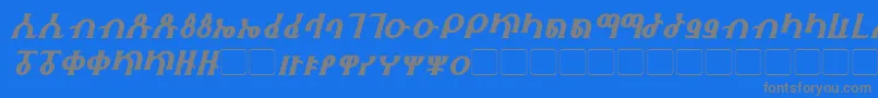 Шрифт Fhokki Italic – серые шрифты на синем фоне