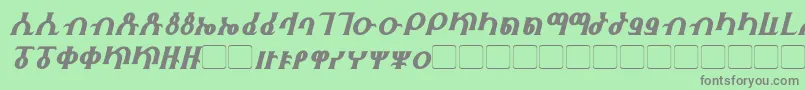 Fhokki Italic Font – Gray Fonts on Green Background