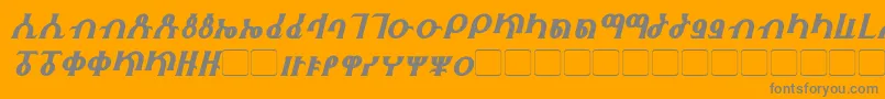 Fhokki Italic Font – Gray Fonts on Orange Background