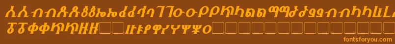 Шрифт Fhokki Italic – оранжевые шрифты на коричневом фоне