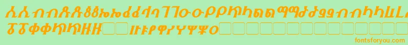 Fhokki Italic Font – Orange Fonts on Green Background
