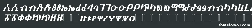Шрифт Fhokki Italic – белые шрифты на чёрном фоне