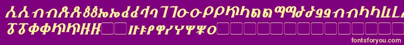 fuente Fhokki Italic – Fuentes Amarillas Sobre Fondo Morado