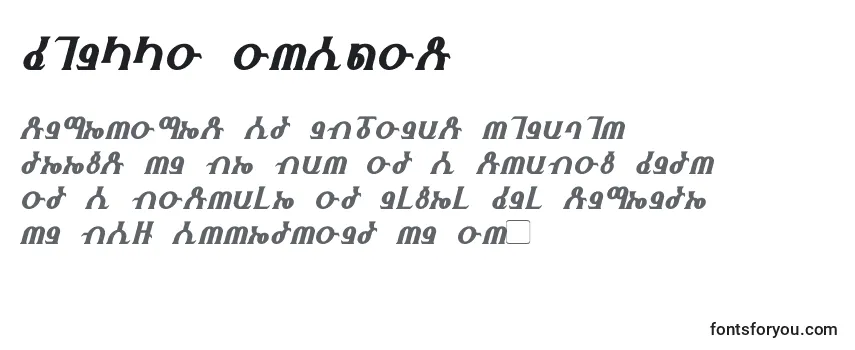 Schriftart Fhokki Italic