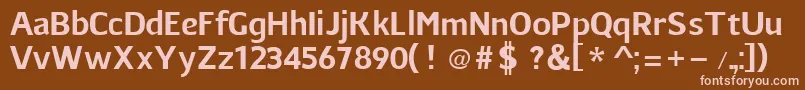 Шрифт Core – розовые шрифты на коричневом фоне