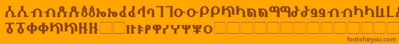 Fhokki Font – Brown Fonts on Orange Background