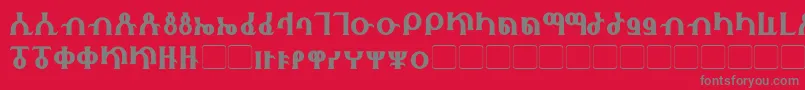 Fhokki Font – Gray Fonts on Red Background